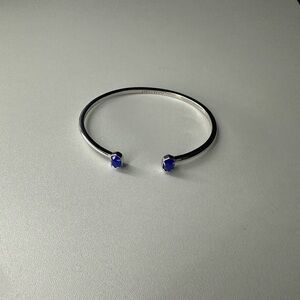 Kendra Scott Silver Bracelet with Blue Gems